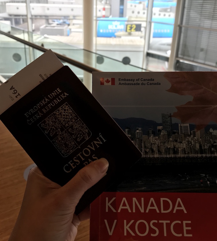 Waiting at the airport to come back to Canada